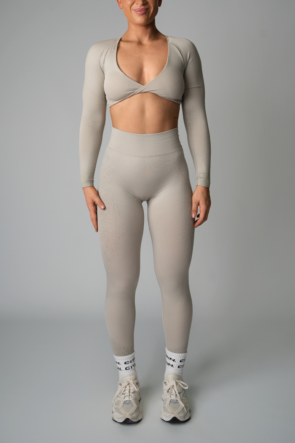 FADED SEAMLESS LEGGINGS - GREY