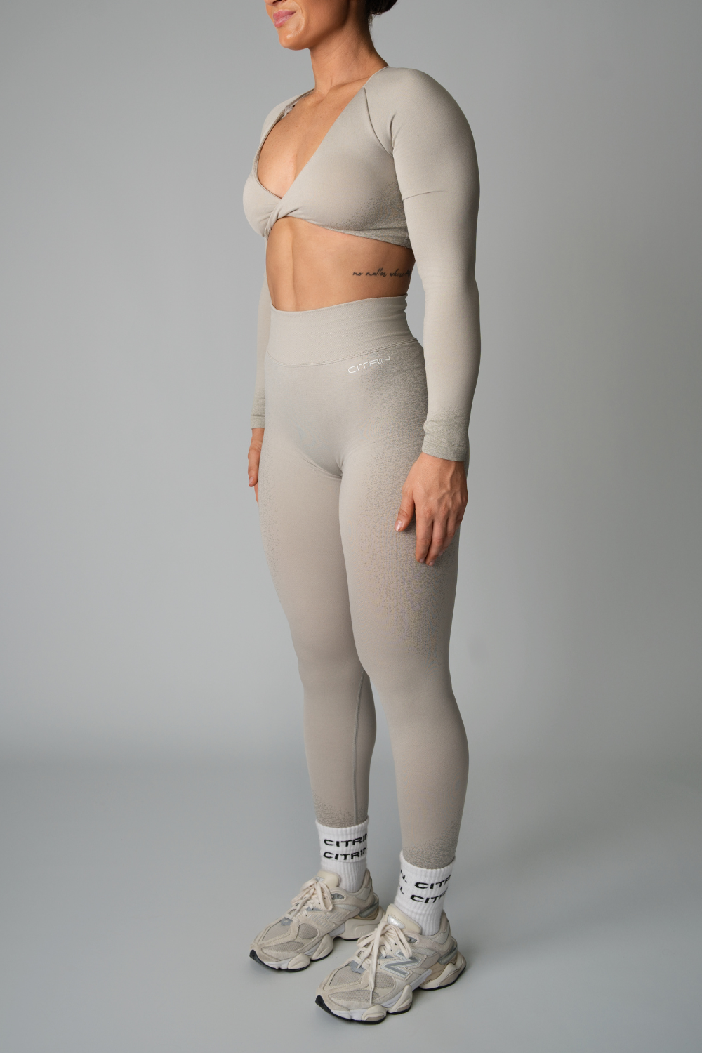 FADED SEAMLESS LEGGINGS - GREY