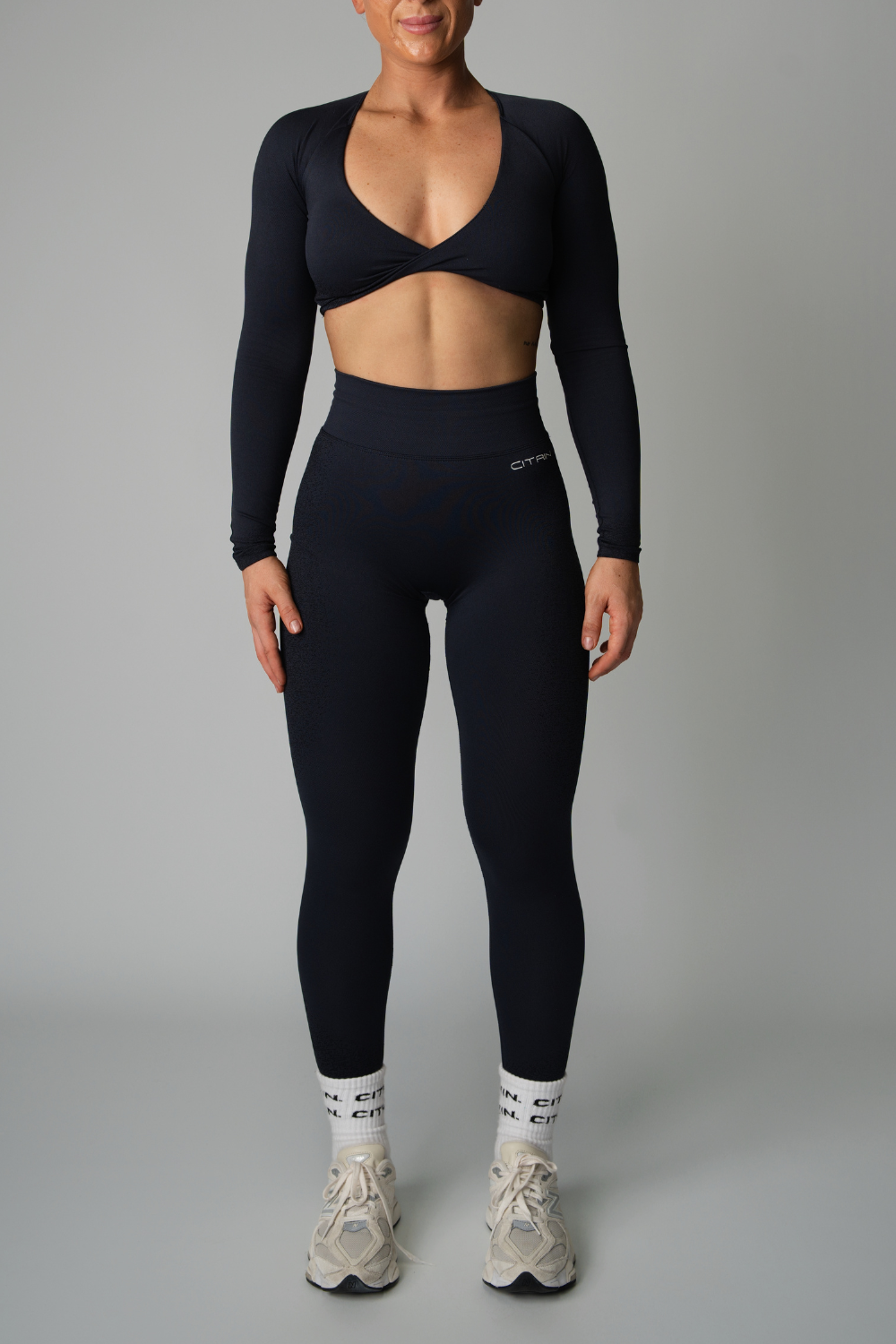 FADED SEAMLESS LEGGINGS - DARK NAVY