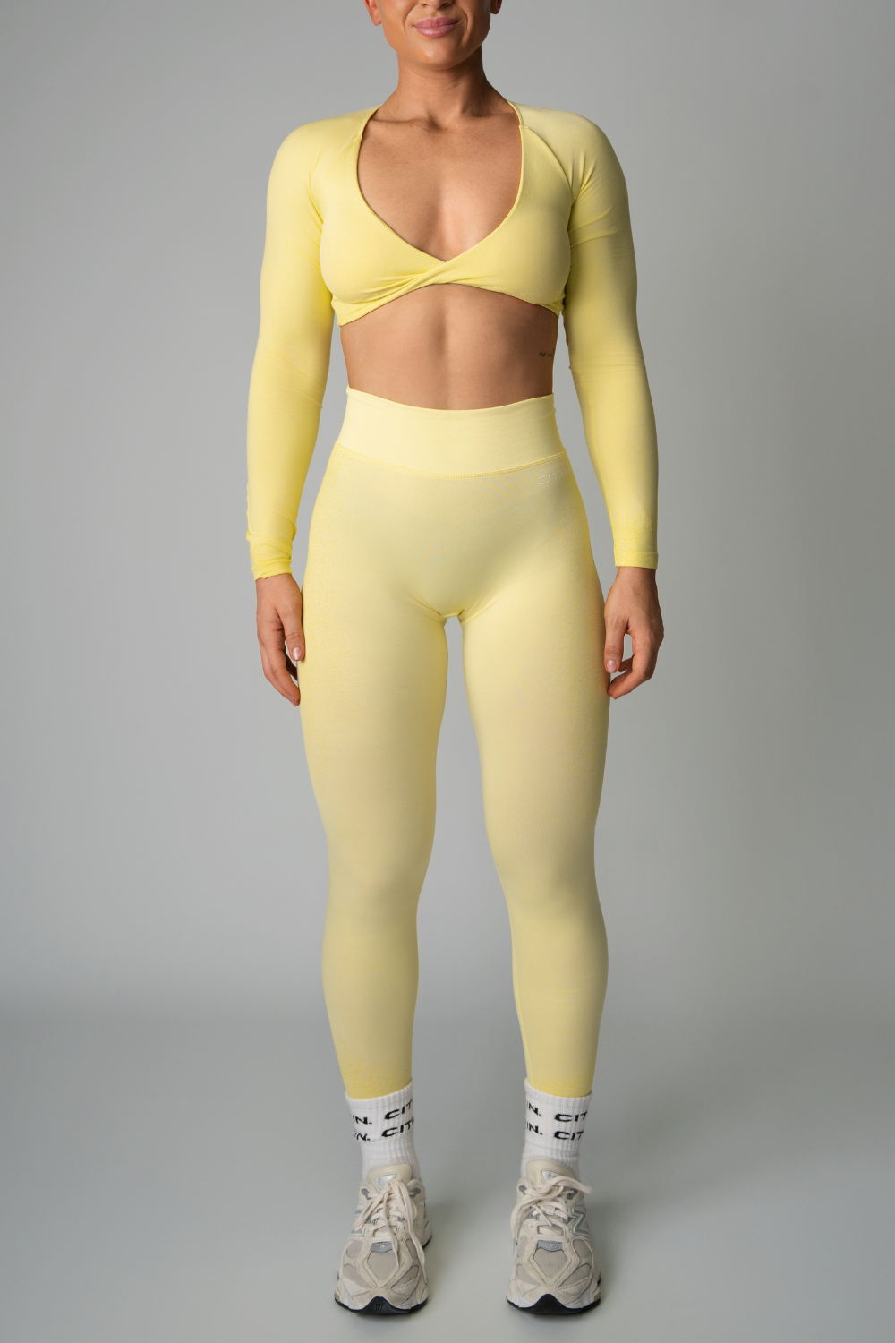 FADED SEAMLESS LEGGINGS - YELLOW