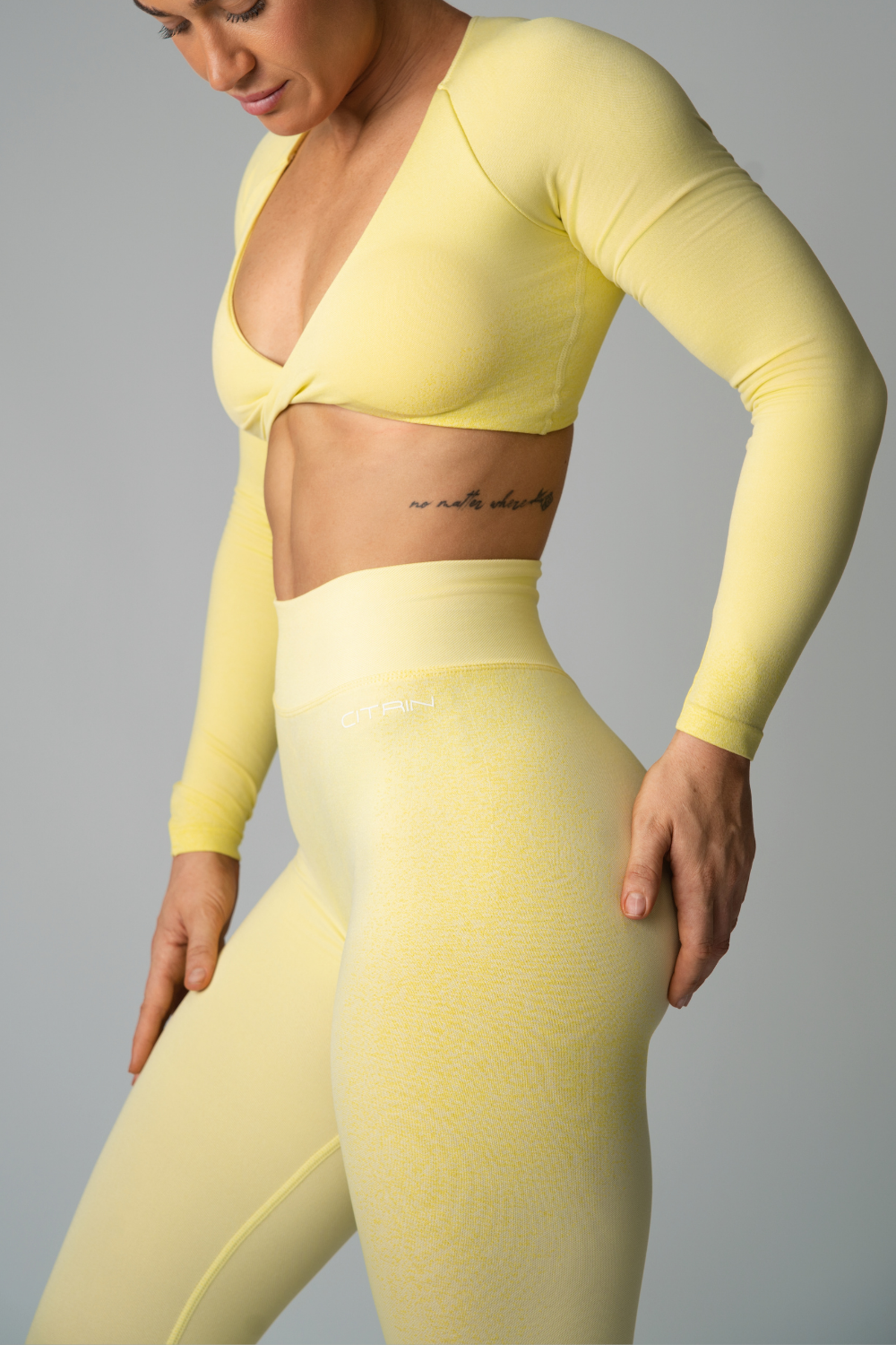 FADED SEAMLESS LEGGINGS - YELLOW