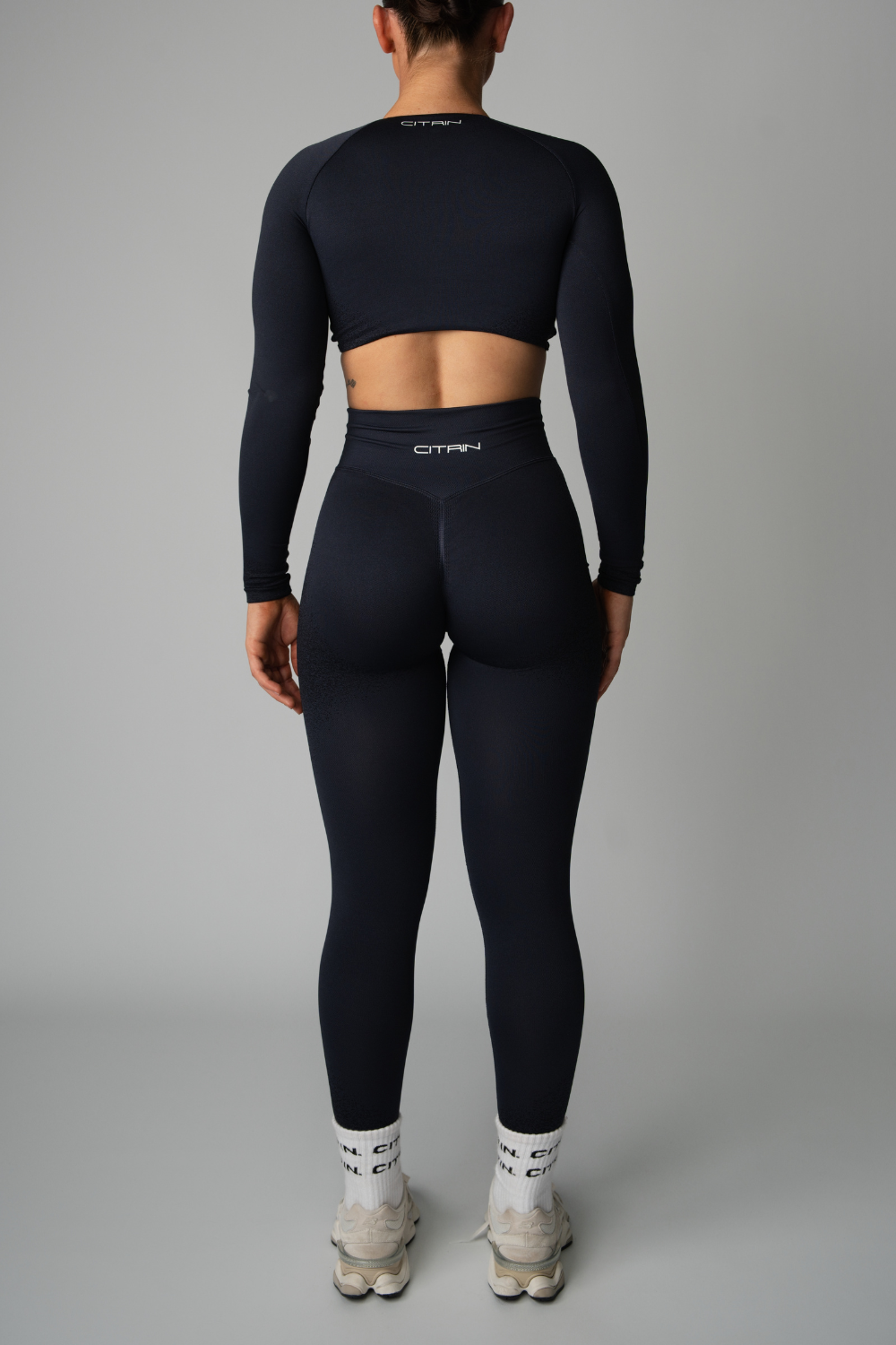 FADED SEAMLESS LEGGINGS - DARK NAVY