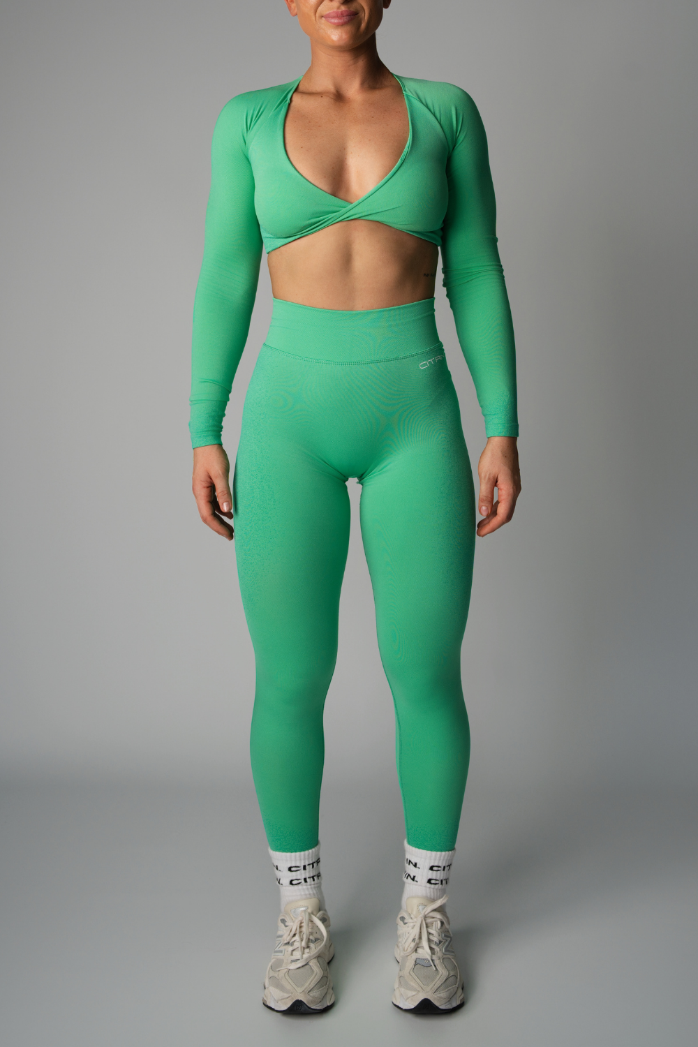 FADED SEAMLESS LEGGINGS - GREEN