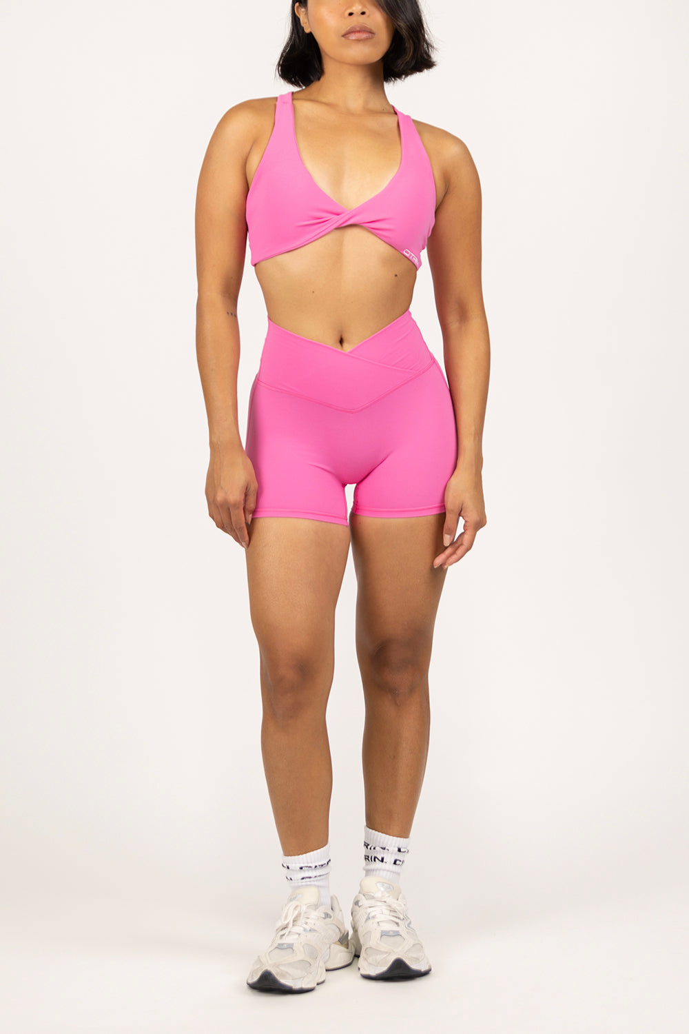 LA BELLE V-WAIST SHORTS - BARBIE PINK