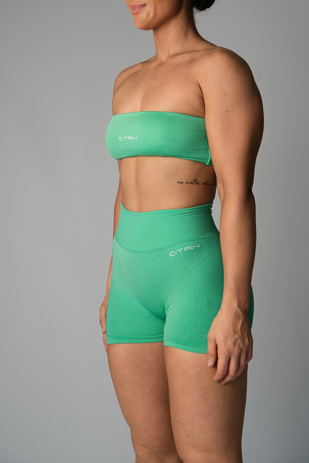 FADED SEAMLESS BANDEAU - GREEN